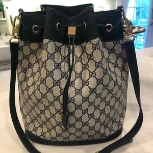 Gucci vintage monogram bucket shoulder bag